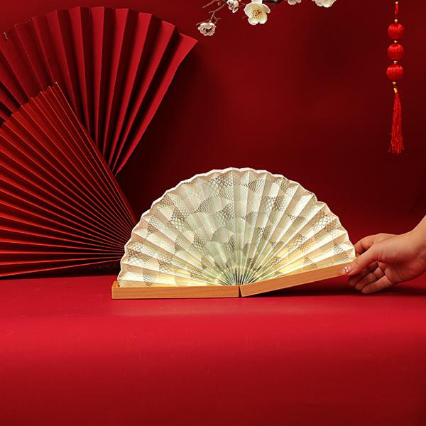 Chinese Traditional Decorative Crinkle Folding Paper Lamp Waterproof LED Floor Standing