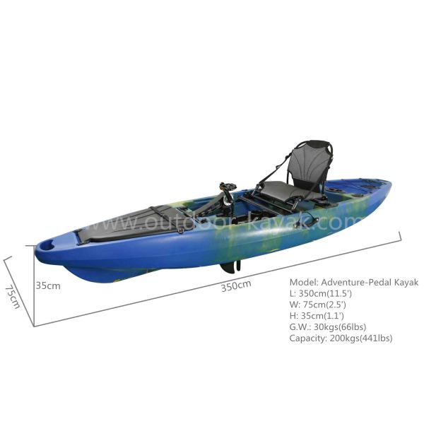 Пластиковое море путешествуя поверхность затвора каяка одного рекреационная стабилизированная составная ровная