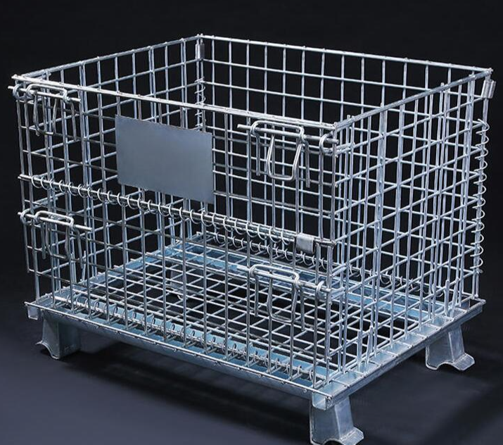 Folding Logistics Trolley Pallet Cage Metal Steel Storage Cage