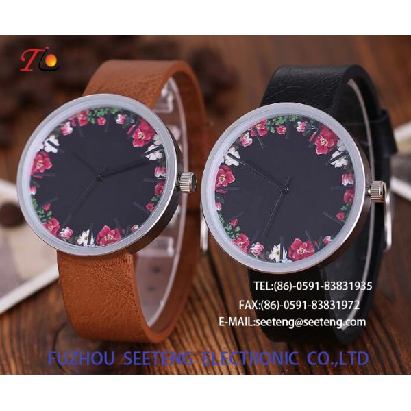 elegant flowers wrist watch ladies watch