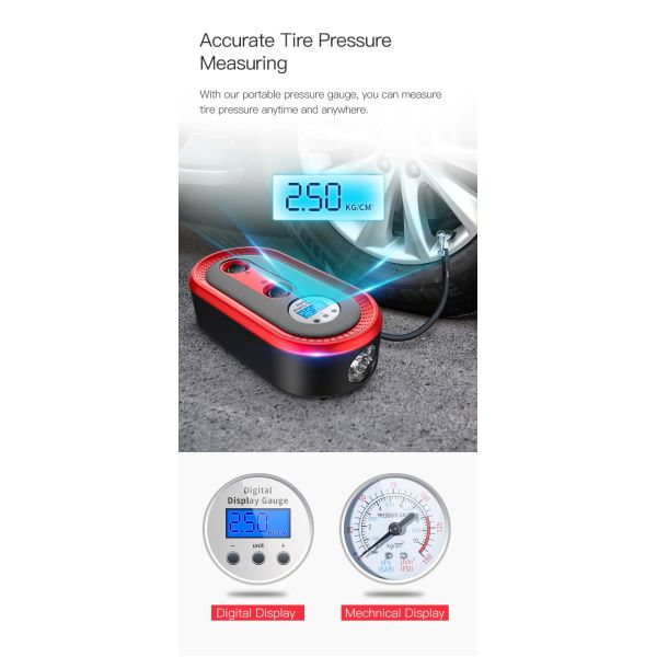 12V 150PSI High Pressure Electric Tire Inflator for Offroad Vehicles by YANTU A01