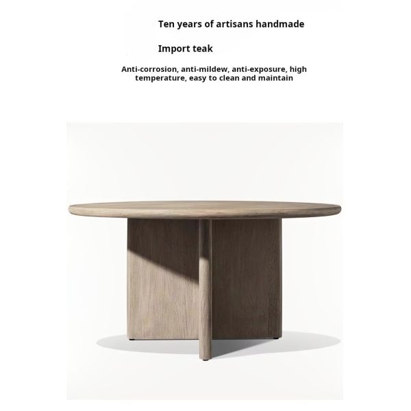 Outdoor Teak Dining Teakwood Patio Table And Chairs Anti Corrosion Anti Cracking