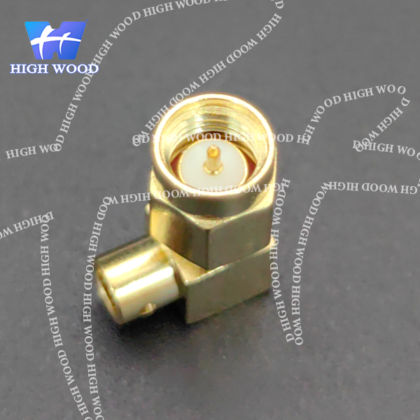 SMA Series RF Coaxial Connector, SMA Right Angle Male JWB-3