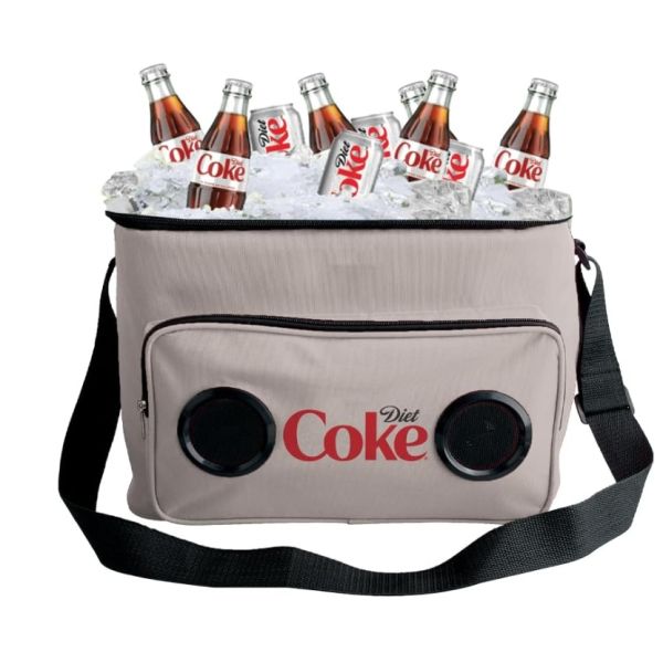 Cooler Bag with Built-in Bluetooth Stereo Speakers, Multi-Zipped Pockets, 24 Can Capacity, Adjustable Shoulder Strap, 12 Hours of Insulated Cooling and Freshness, for Camping, Fishing, Beach