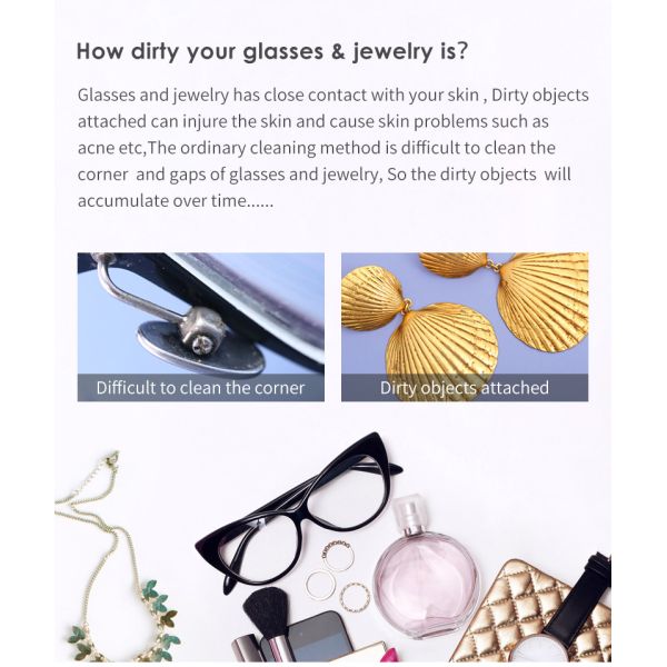 уборщик ювелирных изделий 167*88.7*47mm ультразвуковой для стекел глаза