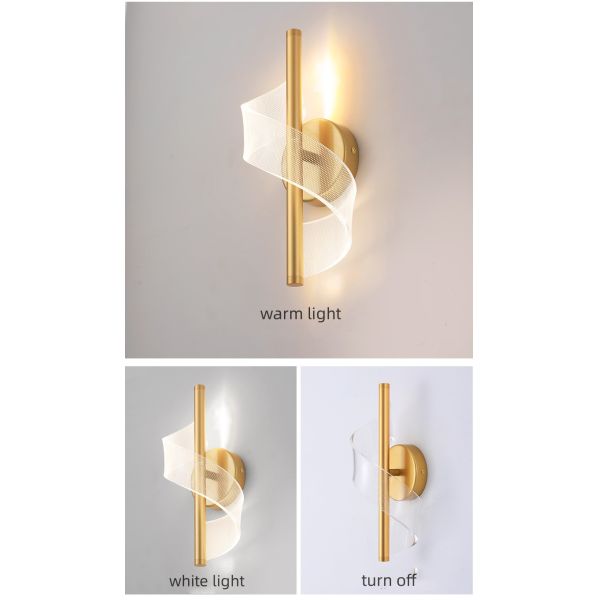 JYLIGHTING современный роскошный прозрачный настенный свет акриловый металлический настенный светильник для лестничного коридора