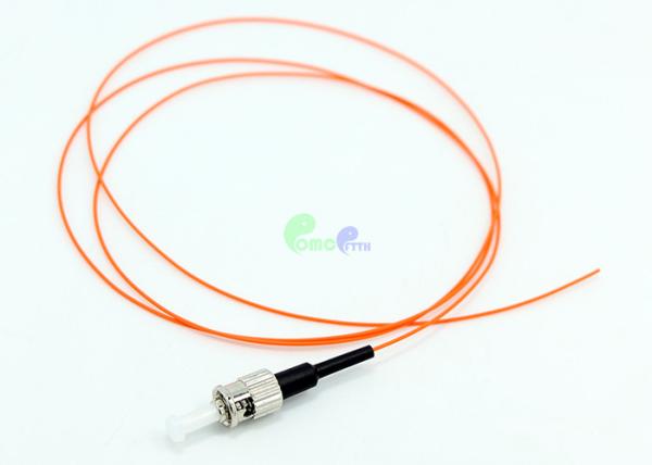 White / Orange ST Fiber Optic Pigtail , 50 / 125 Simplex 2M Fiber Pigtail Connector