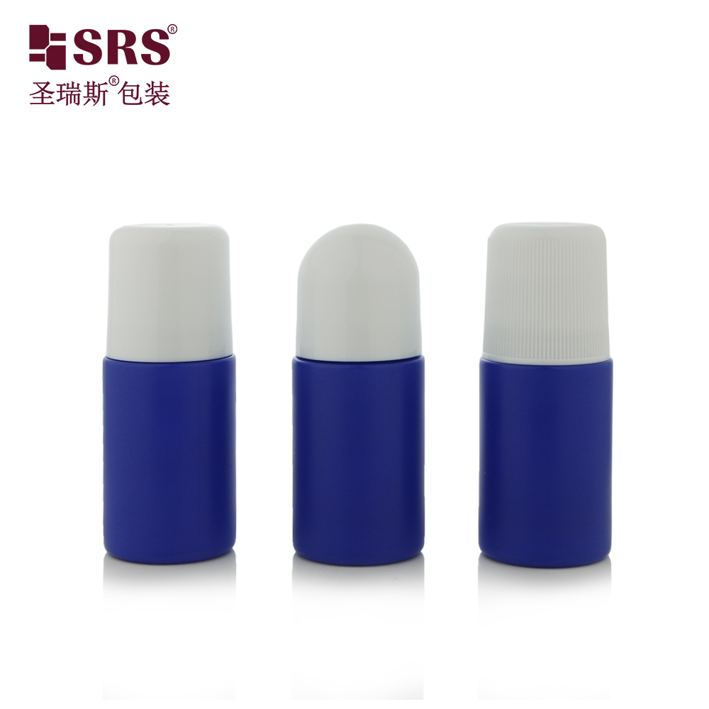 Wholesale 60ml Round Cylinder Large‑capacity Plastic Roller Bottle Empty Roll‑on Packaging