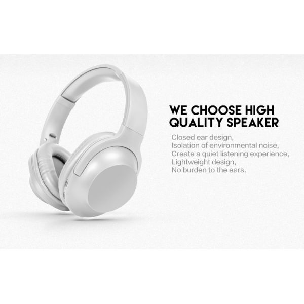 40mm Wireless Bluetooth Headphones HD Stereo Sound Over Ear Deep Bass Headest