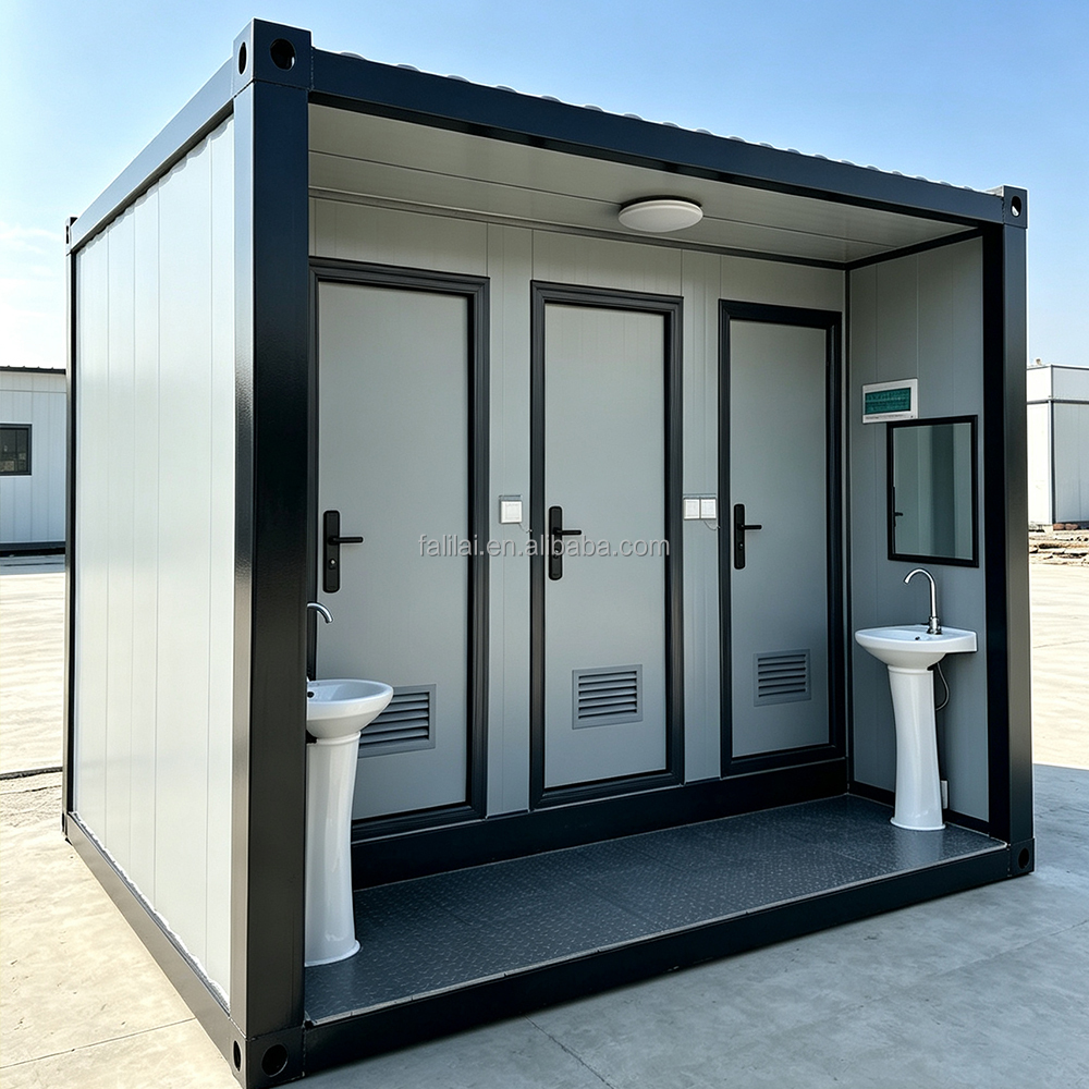 Low Price Mobile Single or Double Toliet Customized Tiny Home Portable Bathroom Cheap Public Portable Toilet