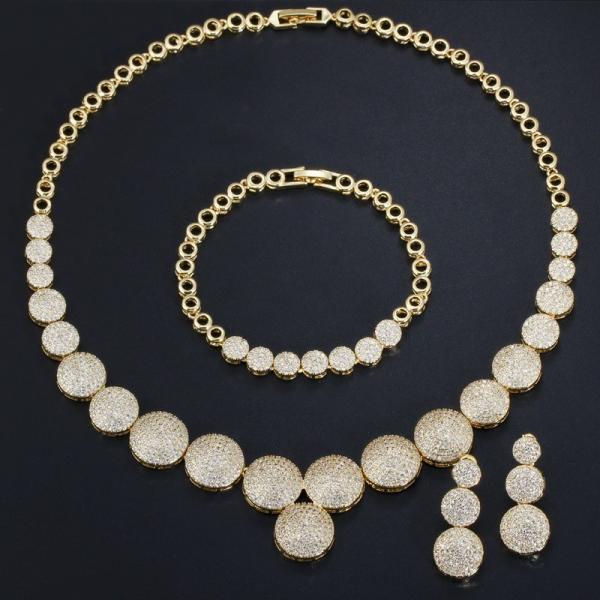 Luxury Jewelry Full Crystal Cuban Chain Bracelet Necklace Hiphop CZ Jewelry Chain Necklace Bracelet Earring jewelry sets