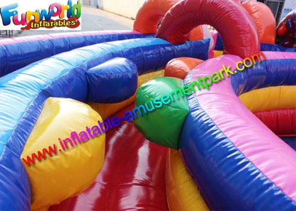 Sucrerie gonflable de géant de qualité marchande de Funworld de parcours de combattant d'école