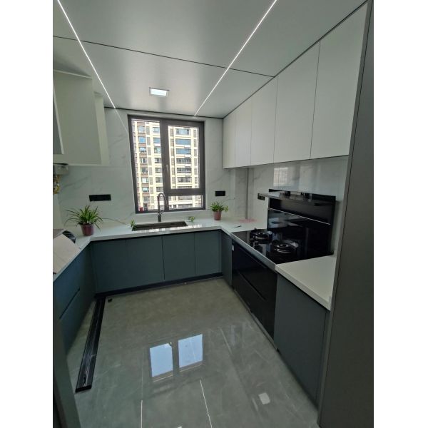 Modern Kitchen Cabinet with Plywood Doors for Residences