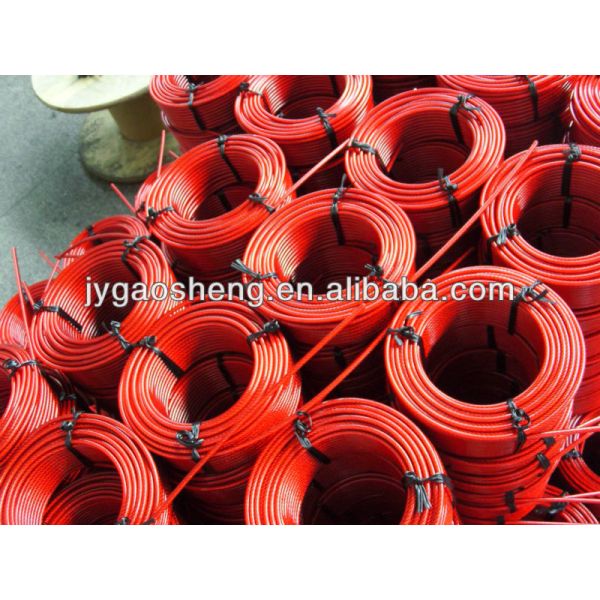 3 mm-5 mm TPU revestido de gimnasio cable de alambre 60 # 7x19 1670Mpa-2160Mpa