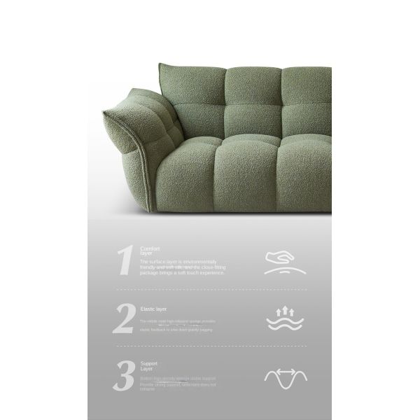 Modern Straight Row White Soft Fabric Sectional Sofa Living Room Furniture Sponge Sofa Nordic Leisure Modular Could Couch