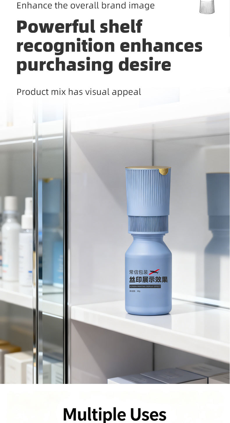 K2 Press on Water Powder Separation Cap PE Twist Top Powder Bottle Lid for Solid Drink & Energy Supplement