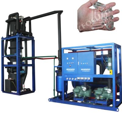 VÍDEO Inspeção de saída fornecida 2024 FOCUSUN 15T Máquina de gelo de tubo para bebidas e vinhos