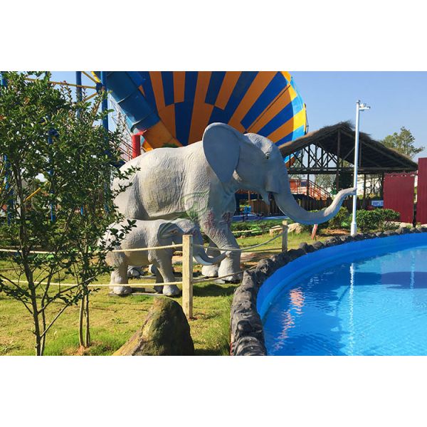 Water Resistant Animatronic Animals , Amusement Park​ Emulational Elephant