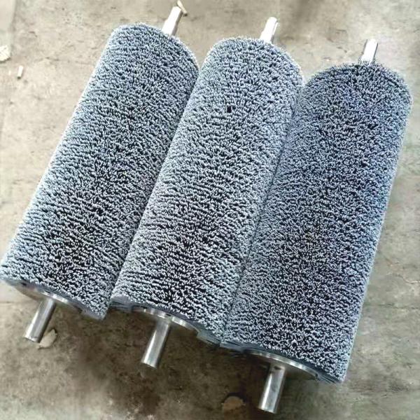 Brosse à roues en nylon industriel abrasif sur mesure Brosse à rouleaux de polissage abrasif Brosse à spirale