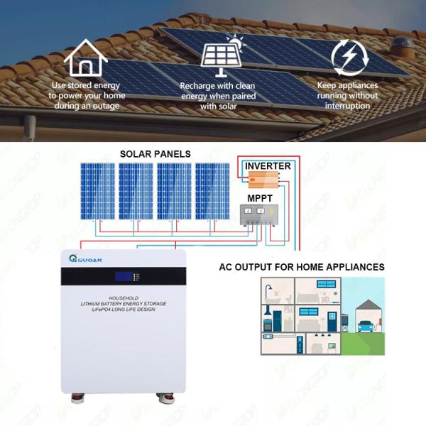 Bateria doméstica de 10kwh, baterias domésticas verticais para energia solar e eólica