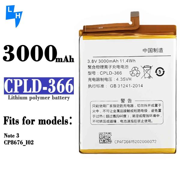 Bateria de substituição de alta capacidade CPLD-366 para Coolpad Nota 3 CP8676-102 Original