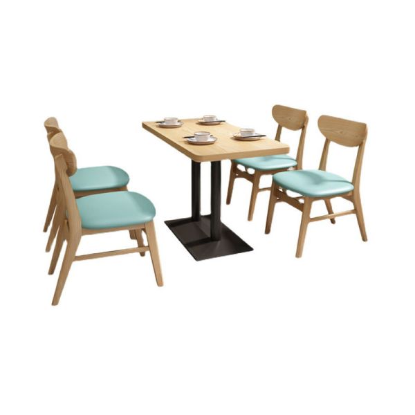 Modern Restaurant Dining Table and Chairs Sets Solid Wood Coffee Crisps Chair Many Options