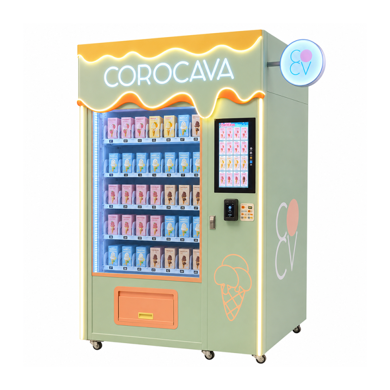 Commercial Frozen Food Vending Machine with Minus 18 to Minus 20 Degree Freezing and Touchscreen Interface for Frozen Product Sales