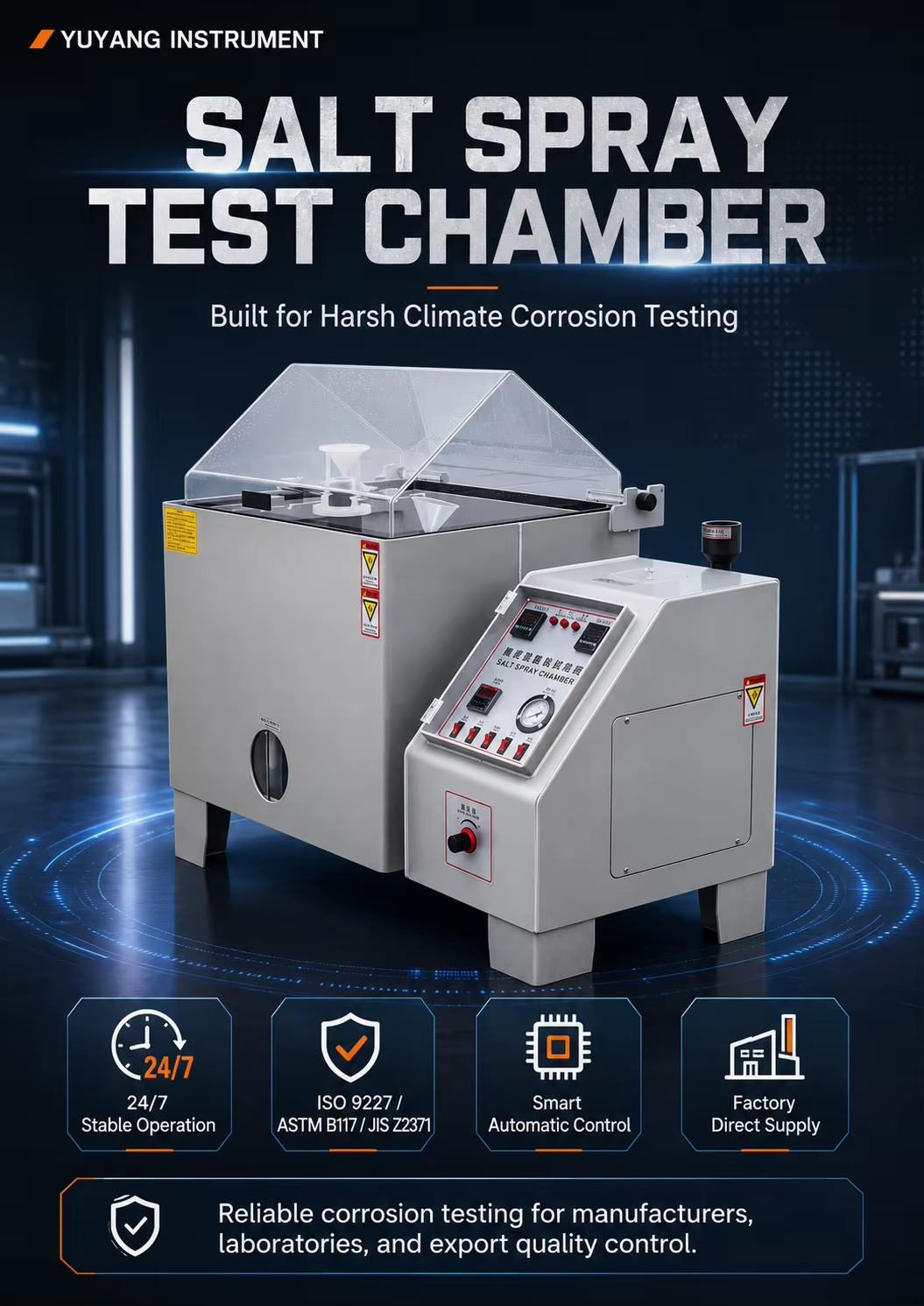 ASTM B117 Salt Spray Test Chamber Corrosion Resistance Testing Machine for Metal Coating Plating
