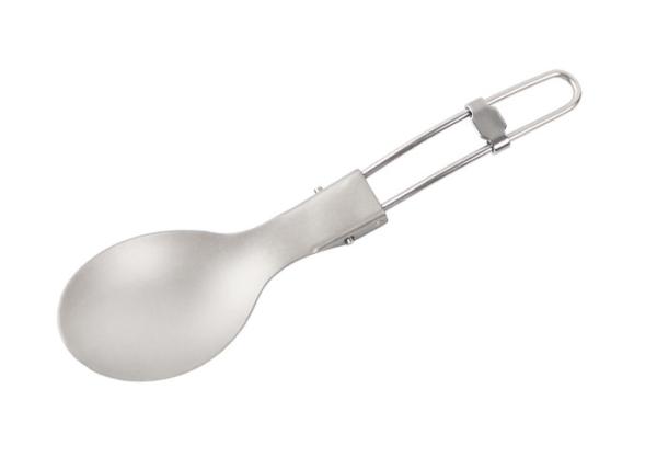 Picnic Travel Titanium Camping Parts Spork Spoon Picnic Fork With Folding Handle