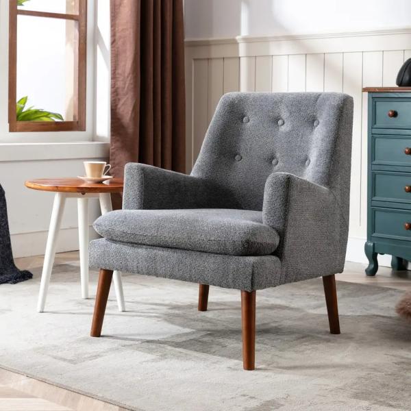 Antiwear Durable Modern Single Seater Chair Anti Scratch Fabric Material