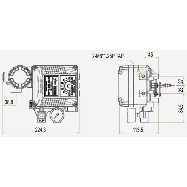 Korea YTC Electro Pneumatic Positioner YT-1000L for Control valve YT-1000R