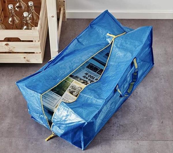 Super Strong Promotional Matt Laminated PP Woven Shopping Luggage Packing Bag With Zipper Luggage Shopping Bag