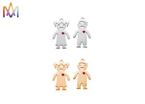 OEM Steel Color Figure Shape Engraving Charm Pendant