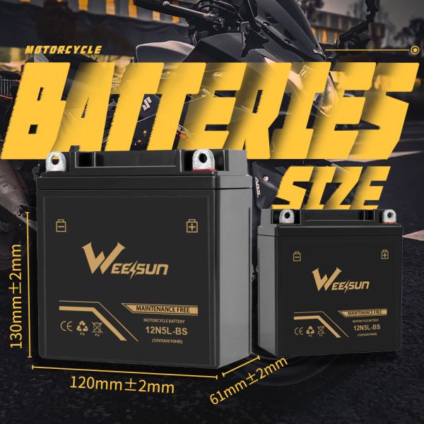 GEL AGM 12v 5ah Motorcycle Battery Maintenance Free 12N5L-BS Battery