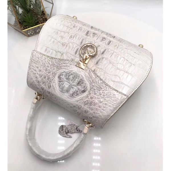 Authentic Crocodile Skin Lady Saddle Purse Genuine Alligator Leather Female Small Handbag Women Crossbody Shoulder Bag