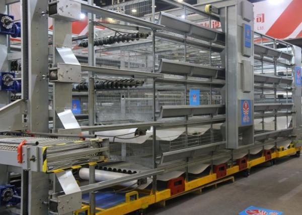 Energy Saving Chicken Battery Cages Durable  4 Tiers Layer Hen Cages