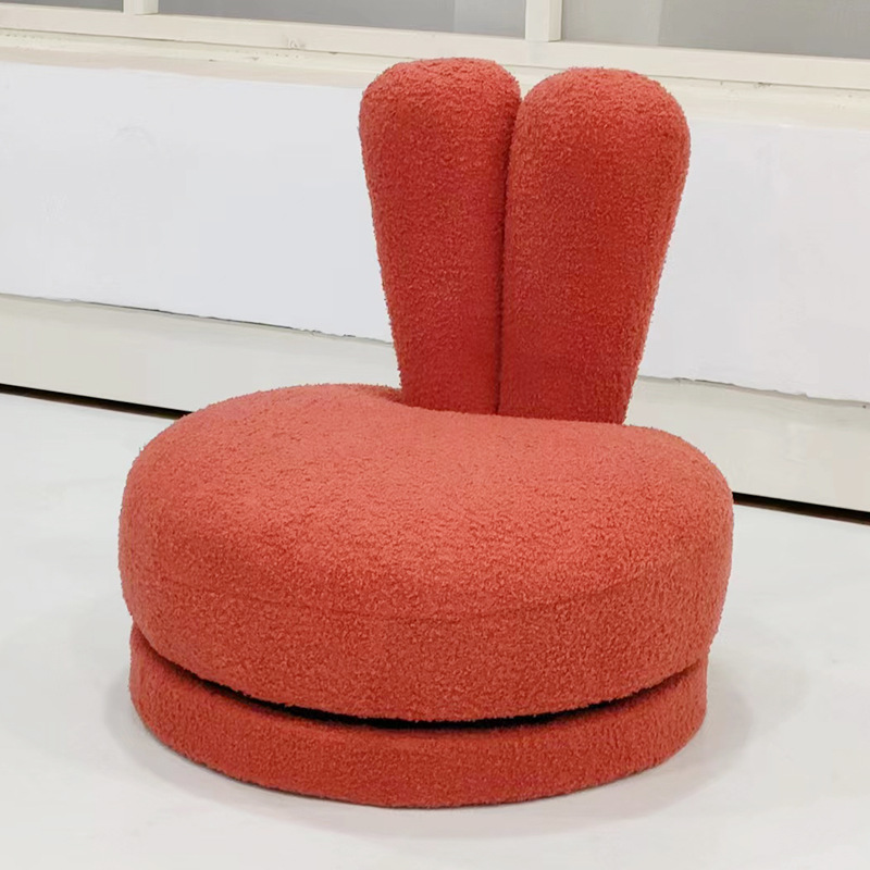 Creative Cartoon Lazy Sofa Stool Living Room Buddy Swivel Chair Children's Rotatable Backrest Leisure Seat Apartment School