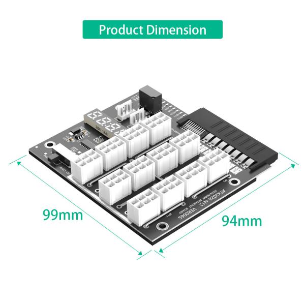 ATX 12x6Pin Breakout Board avec flash LED pour HP 733428-101 720620-B21 830272-B21 720478-B21
