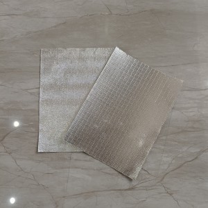 Silvery Fireproof Aluminum Foil Fiberglass Cloth Laminated Coated Glass Fiber