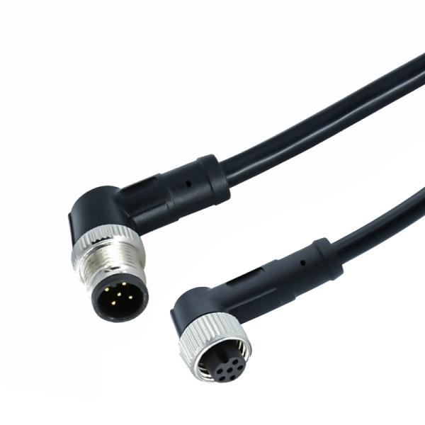 Connecteur étanche M12 mâle vers M8 mâle IP67 IP68, contacts en laiton