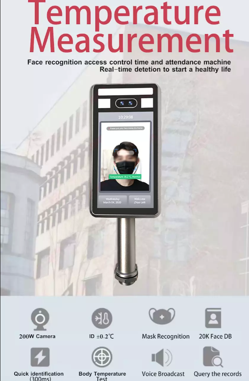 Чувствительность дюйма 0-99 термометра 8 распознавания лиц цифров АИ ультракрасное регулируемая