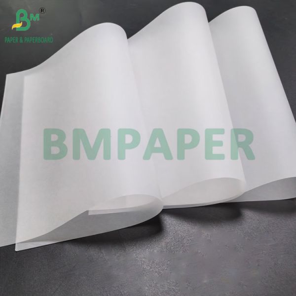 38g 40g Food Grade White Greaseproof Waxed Paper For Wrapping Burgers
