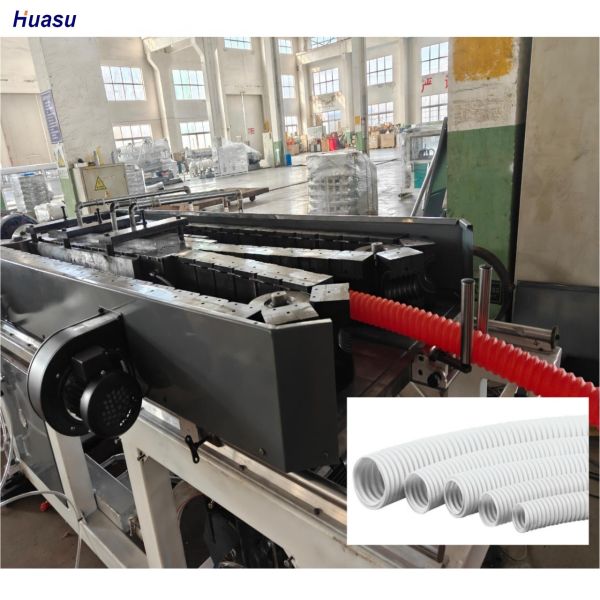 PLC Control Single Wall Corrugated Pipe Production Line for PP PE PVC Raw Materials Ensuring Production and Consistent