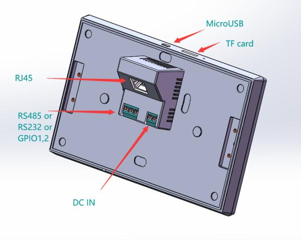 Industrial POE Ethernet Power 7 inch Wall Mount Android Display HVAC Touch Screen HMI Controller