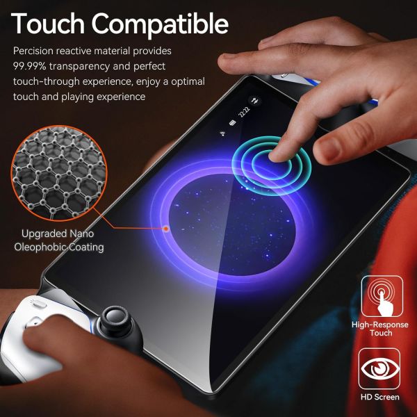 Bubble-Free Tempered Glass Screen Protector For PlayStation 5 Portal Handheld, Ultra HD