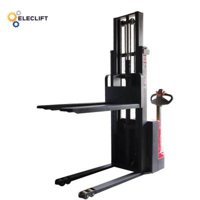 Rubber Wheel 24VDC Battery Powered Full Electric Pallet Stacker 120Ah