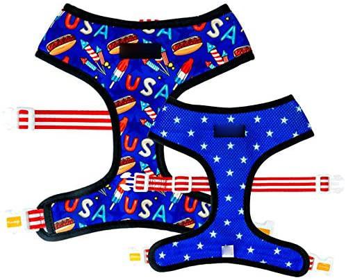 Nylon Adjustable Dog Harness Double Fun Soft Inner Padding Customized Size