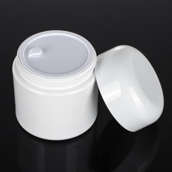 O frasco branco feito sob encomenda do pó do creme de cara da criança do bebê ajustou o frasco bonito do creme de cara 50 gramas