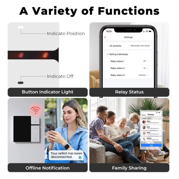 IR Blaster Smart Home Control Panel Tuya Touch Screen With 3 Gang Switch For House Automation