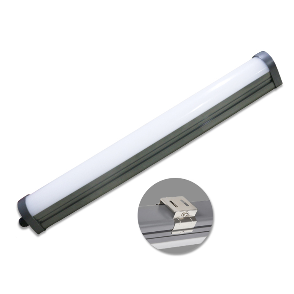 Indoor IP65 Tri Proof LED Light Fixture 20W 40W 55W Industrial Warehouse LED Strip Lights